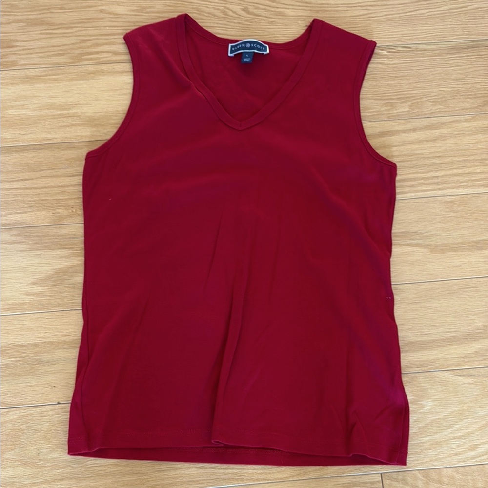 Women's Red Sleeveless Top